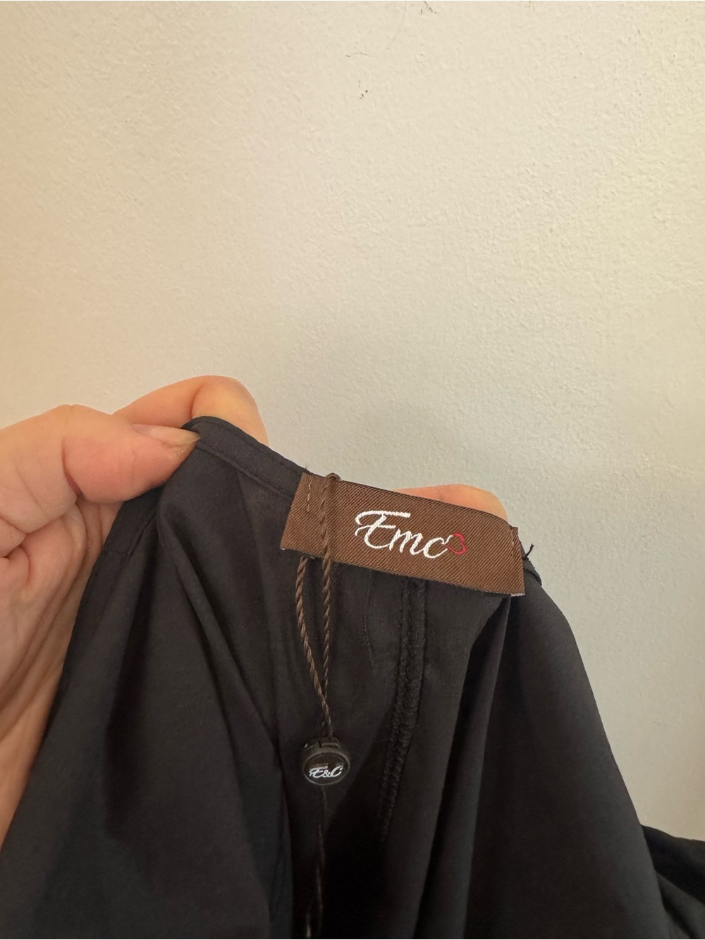 EMC black cotton maxi sack of a dress size SMALL - Picture 10 of 10